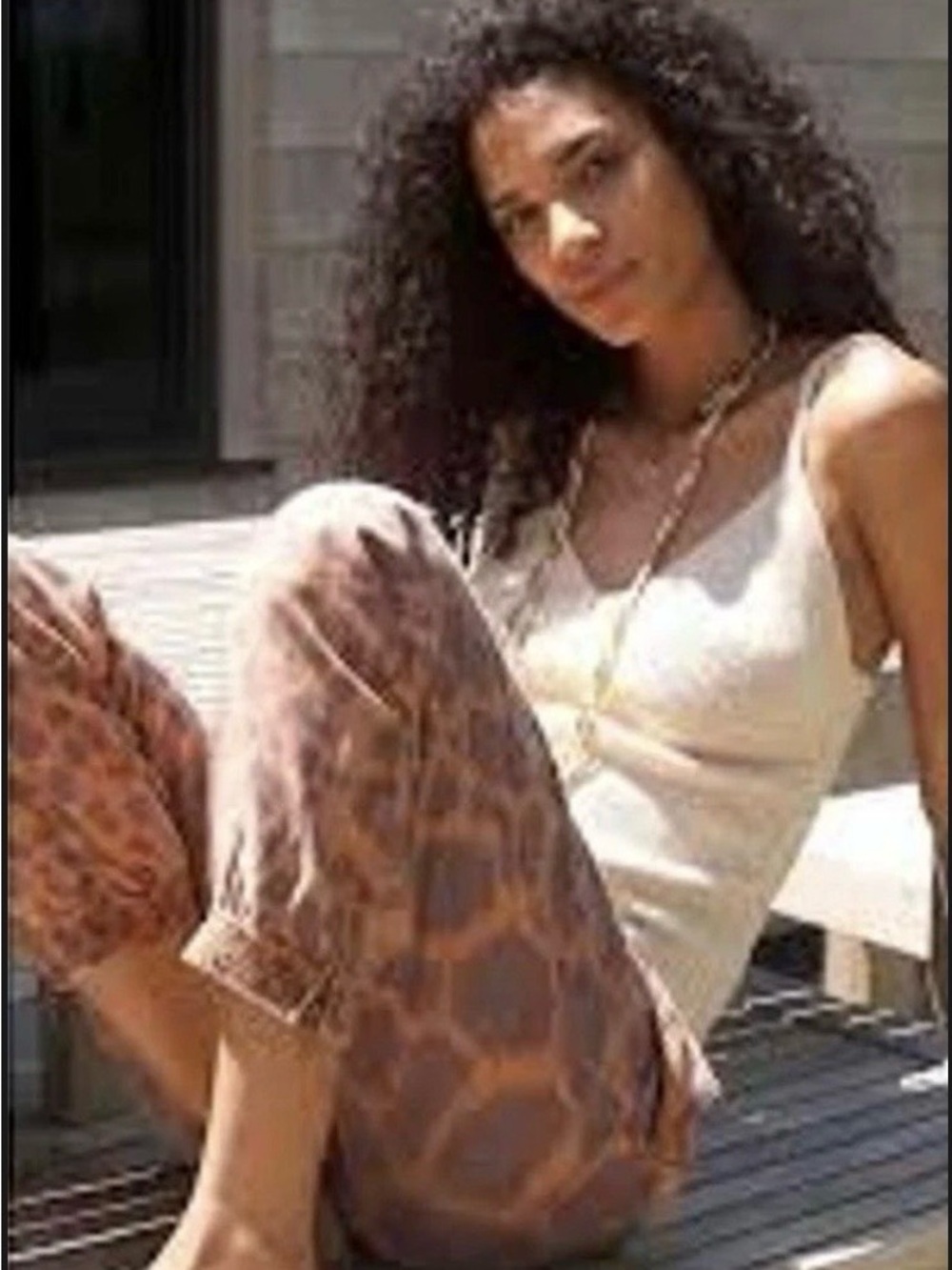 NWT ANTHROPOLOGIE $138 Boho
Safari Art Deco Giraffe Print Trouser
Pants, Size 14